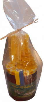 Set 500g Honig mit Honigseife und Kerze